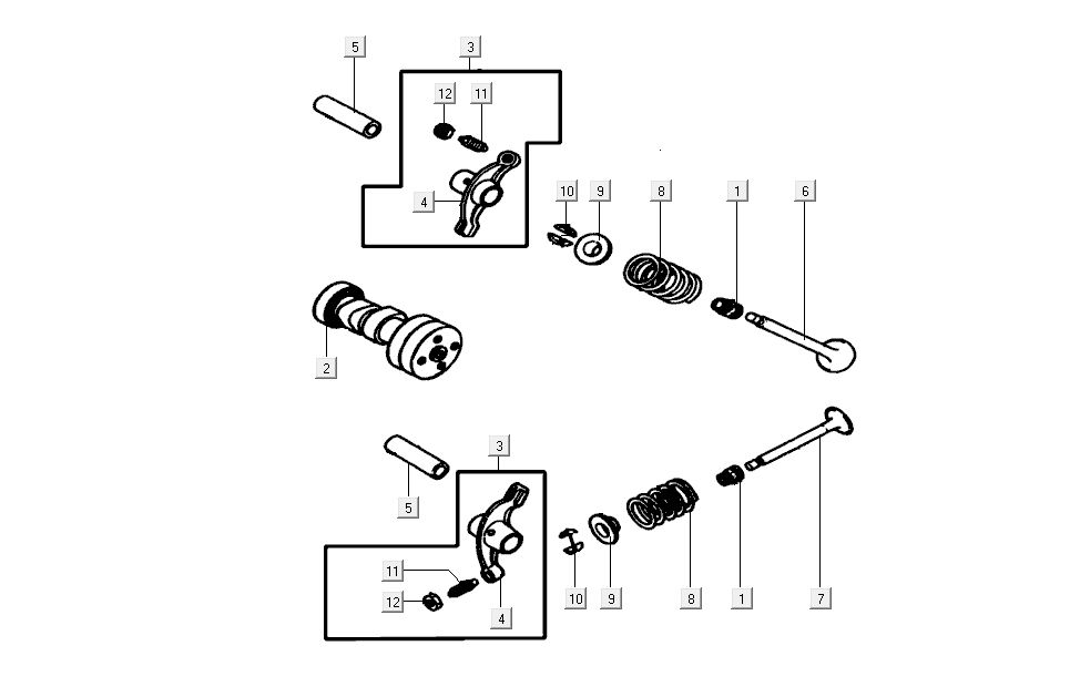 Zawory - Wałek Rozrządu Kymco K-Pipe 4-Stroke Połysk Czarny