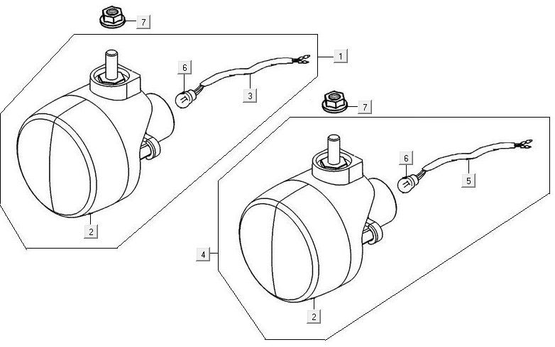 Migające światło Kymco MXU 300R