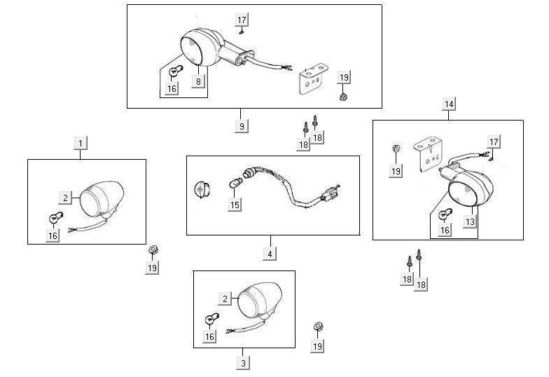 Kierunkowskazy Kymco Maxxer 90 Czarne