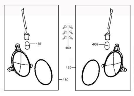 Wskaźniki AGM Retro Extra matowe czerwone