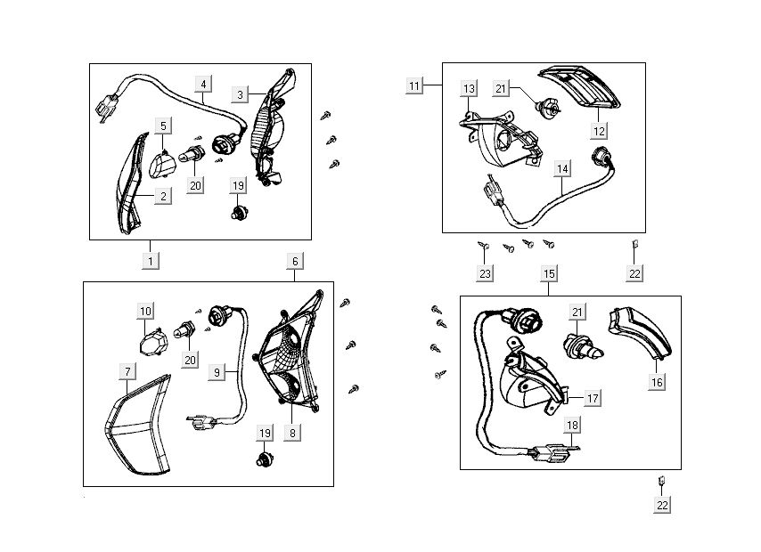 Wskaźniki Kymco Like 4-suwowy czarny połysk jak T T 2015