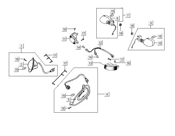 Wskaźniki Kymco ZX 2t ac blue limitowane