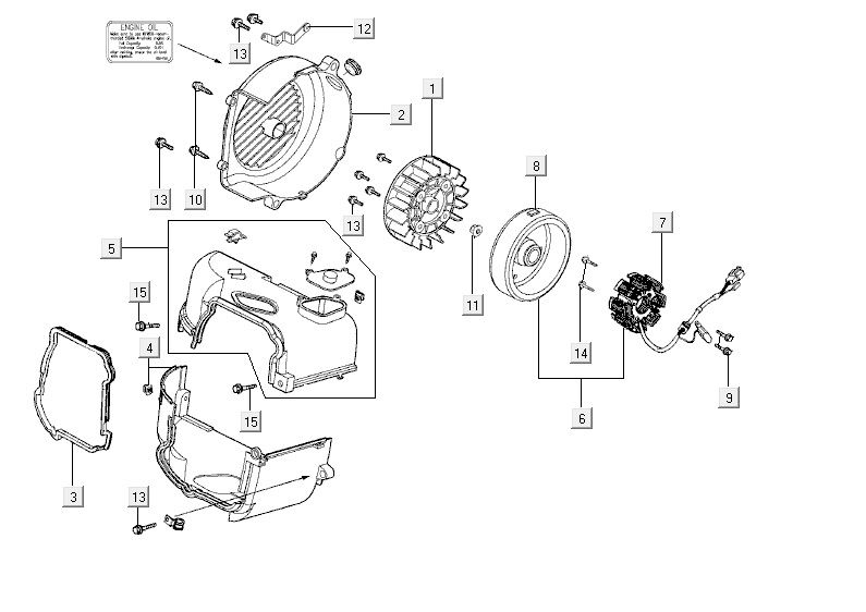 Lodówka zapłon Kymco VP50 4t ac brązowy metaliczny