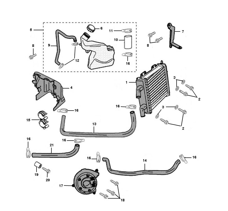 System chłodzenia Peugeot Jet force C-tech 2-suwowy