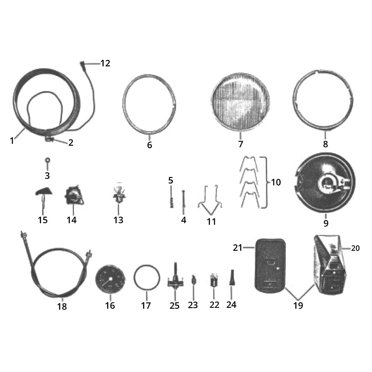 Zundapp GTS 50 517-39L0 przednie i tylne światło