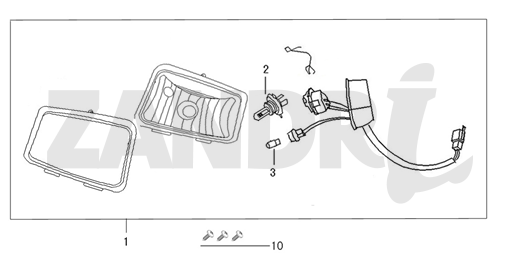 Lampa przednia BTC Riva Sport pantone niebieska