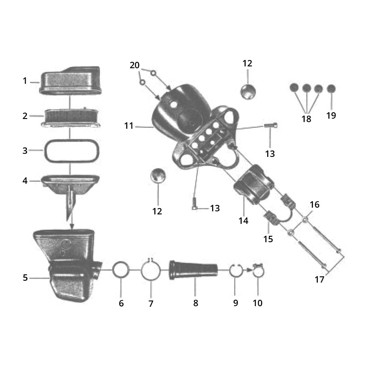 Zundapp C50 Sport 517-21L0 Reflektory i filtry