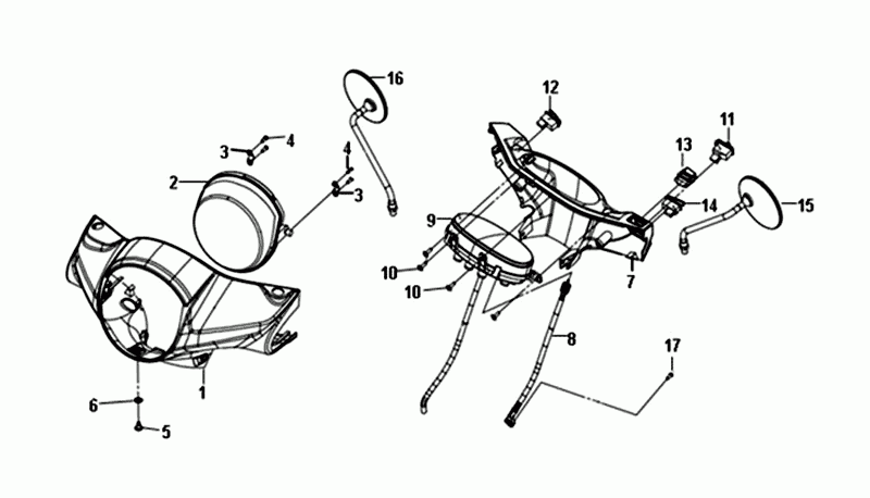 Lampka przednia Kpl Deska rozdzielcza Sym Fiddle III biała (WH-006)