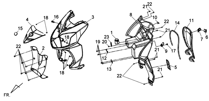 Światła kierunkowskazów Sym Jet 4 (GY7450U) szary