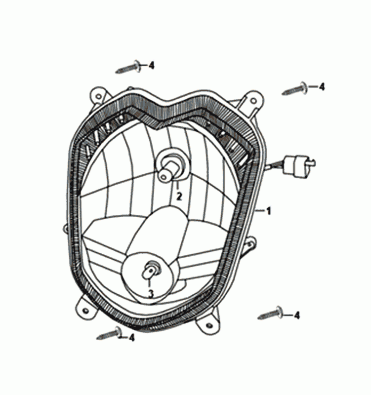 Lampa Przednia Kpl.sym Orbit III Czarna