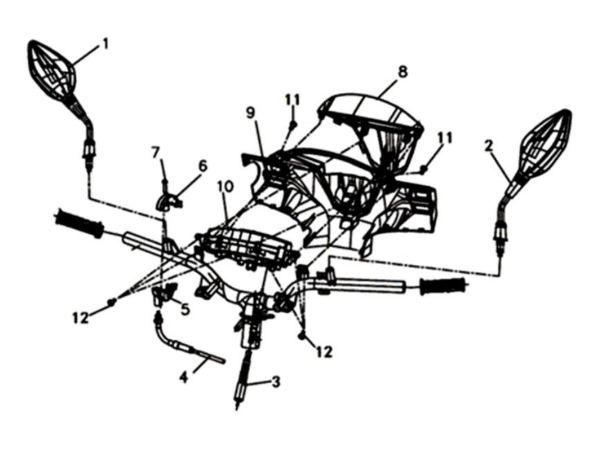 Licznik klosza reflektorów lusterka Sym Symphony ST euro4 Niebieski