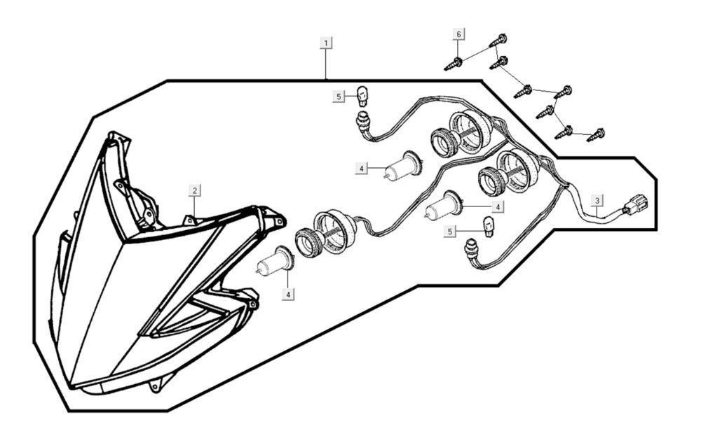 Reflektor Kymco Myroad 700i
