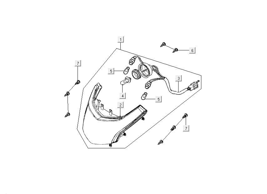 Lampa przedni Kymco New Dink 4-suwowa biała