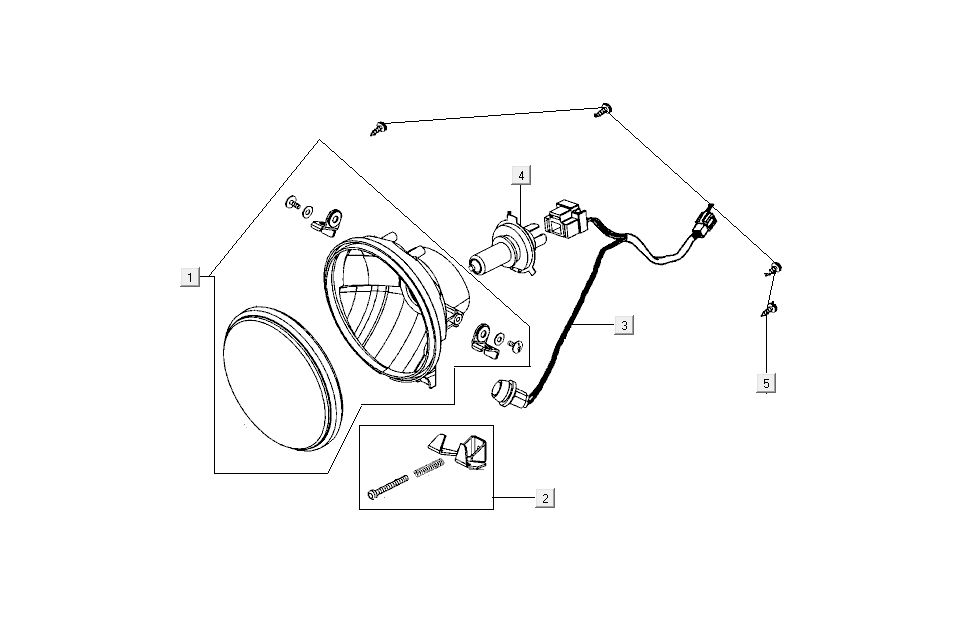 Lampa przedni Kymco New Sento 4-suwowa 50i czarna