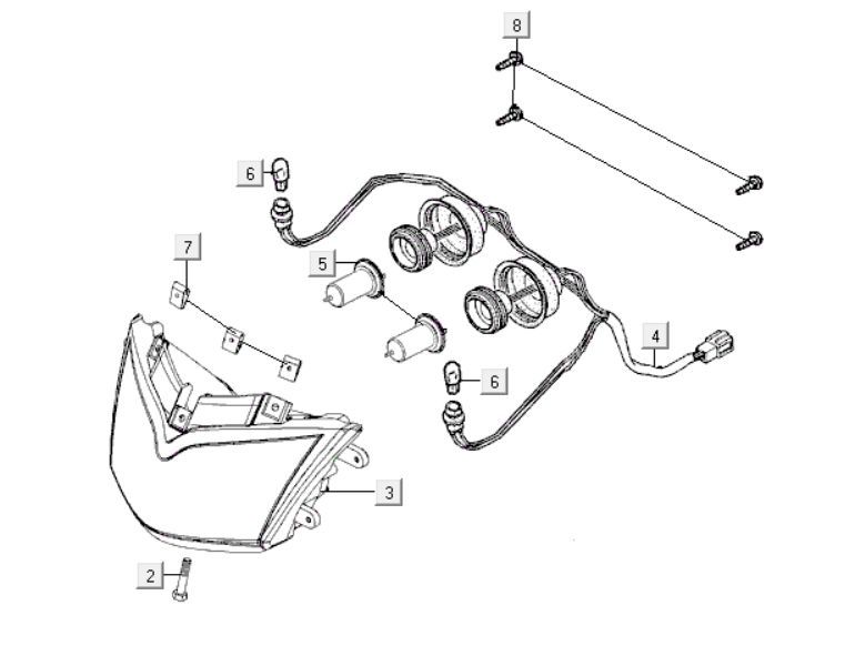 Reflektor Kymco People S 300i