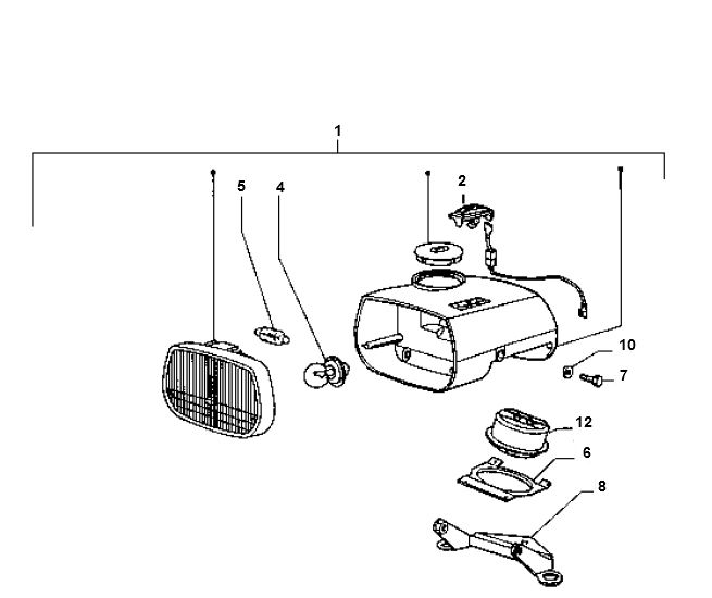 Lampa przedni Vespa Ciao 2-suwowa