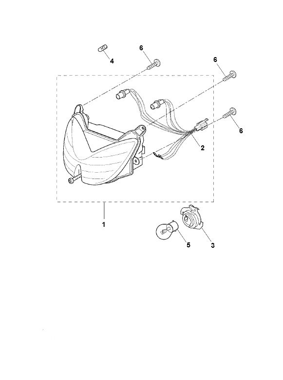 Lampa przedni Yamaha Aerox 2-suwowa