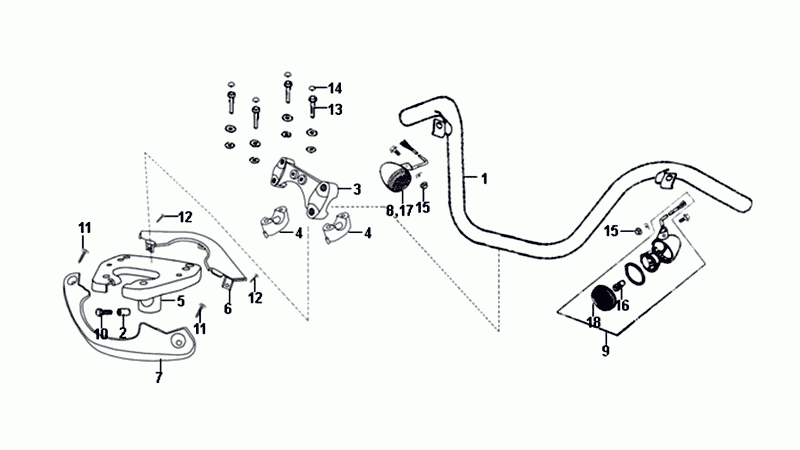 Reflektor Klosz Lusterka Przełączniki Sym Allo Euro4 (LX-17348) Jasny Brąz