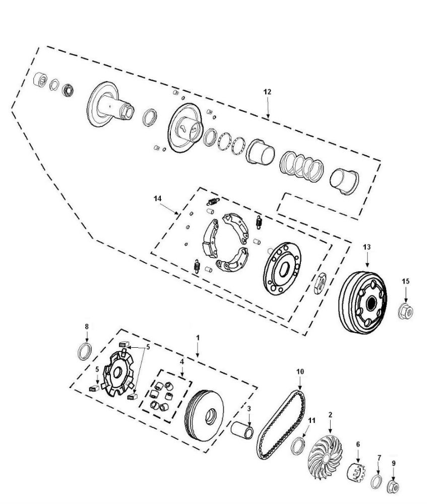 Wariator sprzęgła Peugeot Tweet 4-suwowy