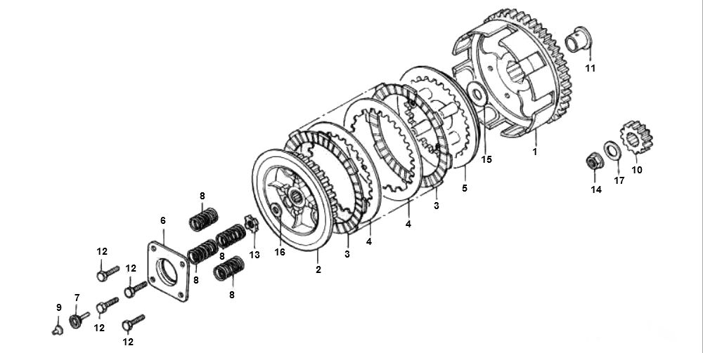 Sprzęgło Honda MTX-SH