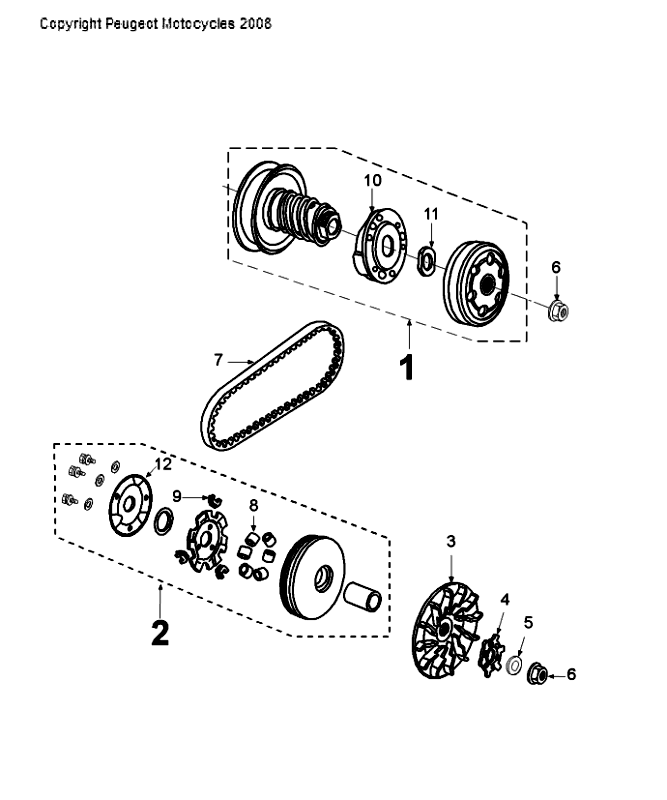Kopertówka Peugeot Citystar 50 Brązowa