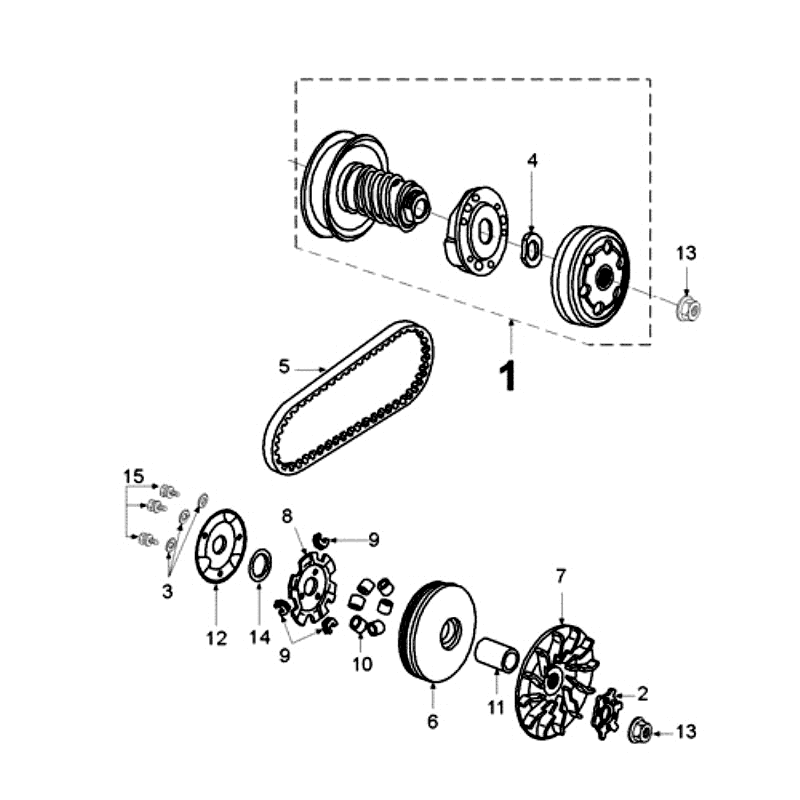 Kopertówka Peugeot Ludix 12 czarna