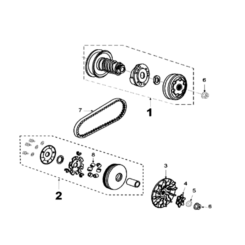 Kopertówka Peugeot Speedfight 3 AC Szara