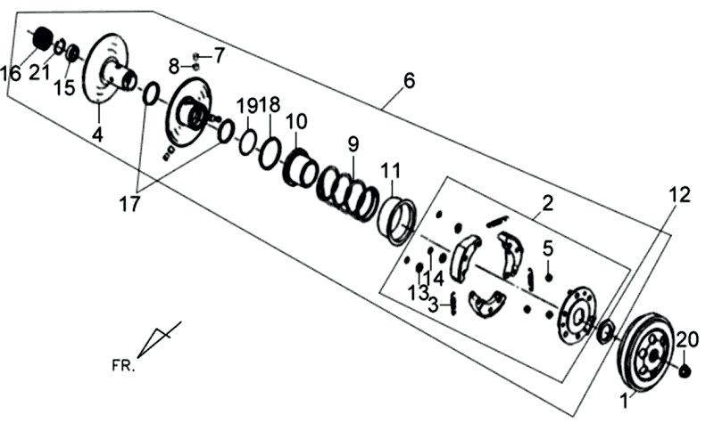 Sprzęgło Sym Orbit II (WH8018P) biały