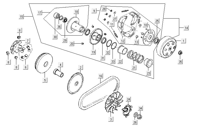 złącza Kymco Agility RS 4-suwowe białe 09
