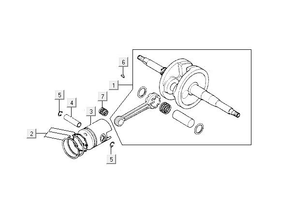 Tłok wału korbowego Kymco Yup 2t ac czerwony