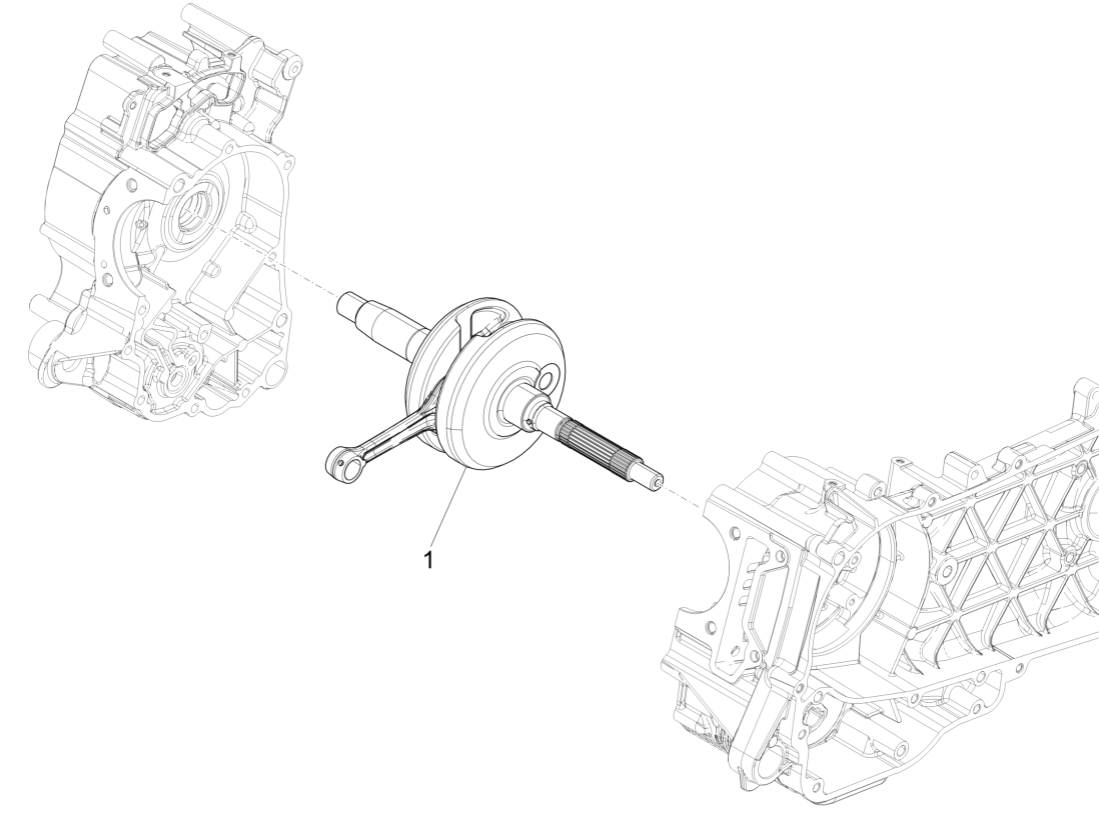 Piaggio Medley 125 ABS E5 2021-2022 wał korbowy (EMEA)
