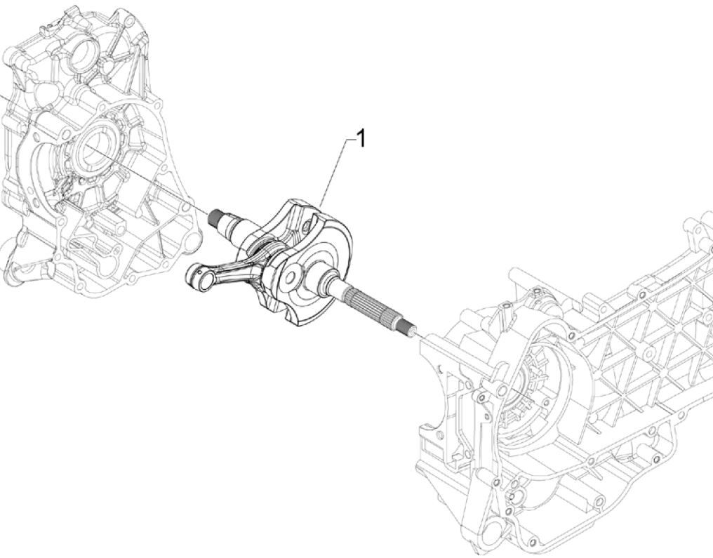 Piaggio MP3 300 ie E4 LT BUSINESS wał korbowy - SPORT NOABS-ABS 2016 - 2018 (EMEA)