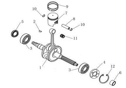 Wał korbowy China Venom biały