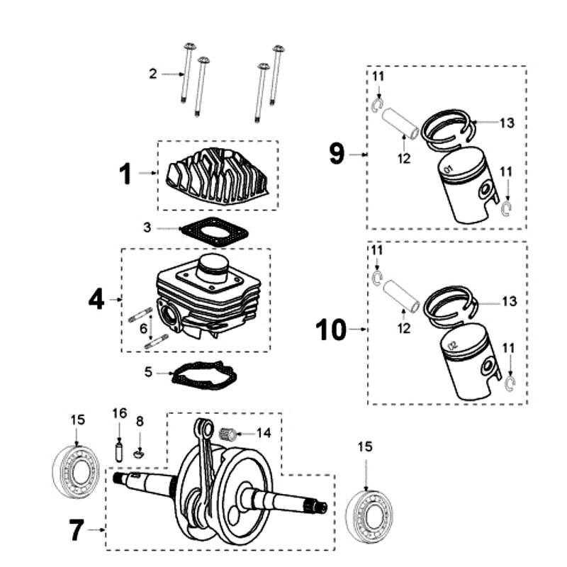 Wał korbowy IAE ALU Peugeot Ludix 12 czarny