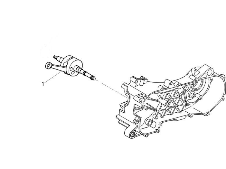 Wał korbowy Piaggio Zip 2000 4-suwowy AC