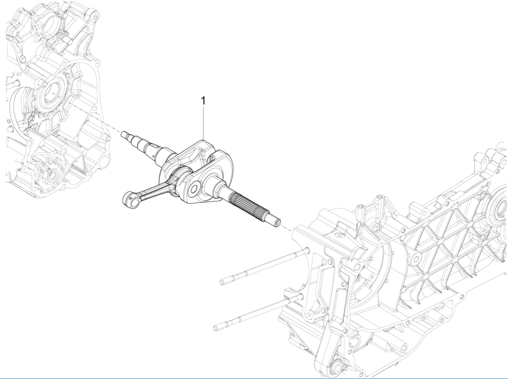 Wał korbowy Vespa Primavera 125 4T 3S IE ABS