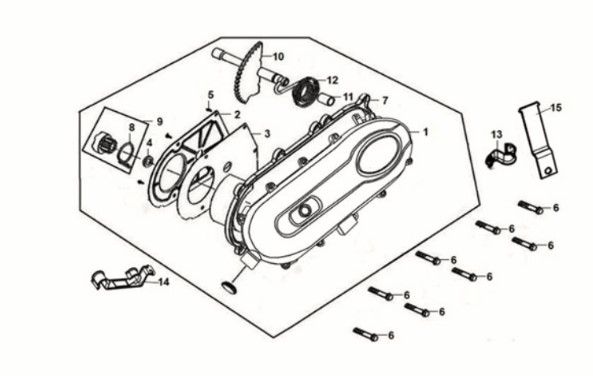 L. crank case cover Sym Crox 50 E5