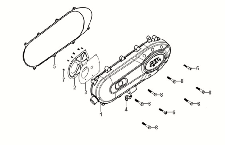 L. osłona korby Sym Orbit III 50 E5
