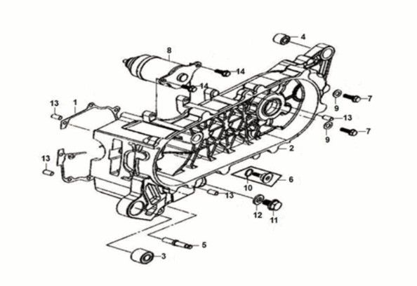 L. crank case Sym Crox 50 E5
