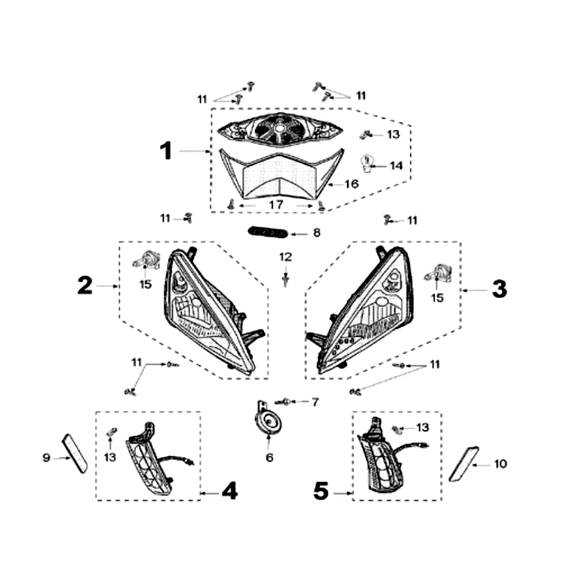 Światło Peugeot Speedfight 3 AC Czerwone