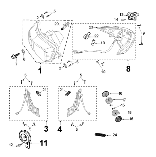 Licht Peugeot Tweet 125 E3 2010-2013