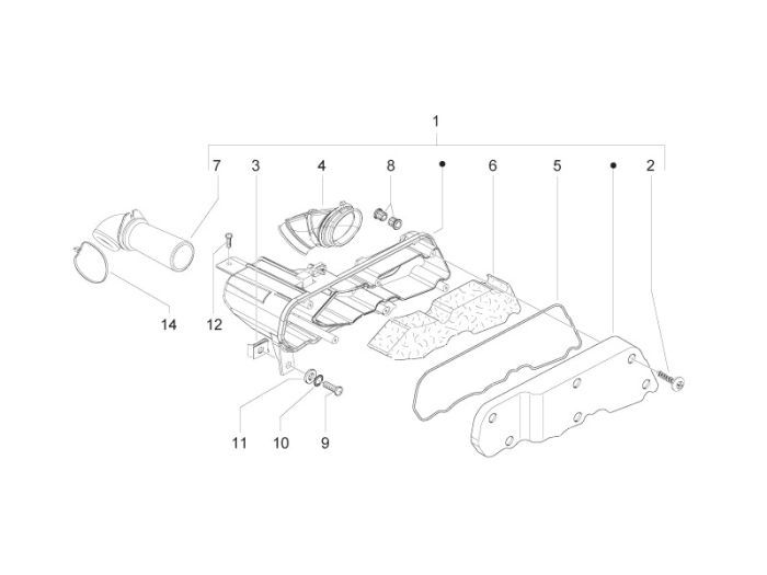Filtr powietrza Piaggio Zip 2000 2-suwowy AC