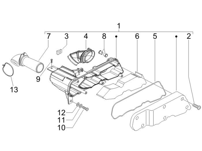 Filtr powietrza Piaggio Fly 2-suwowy