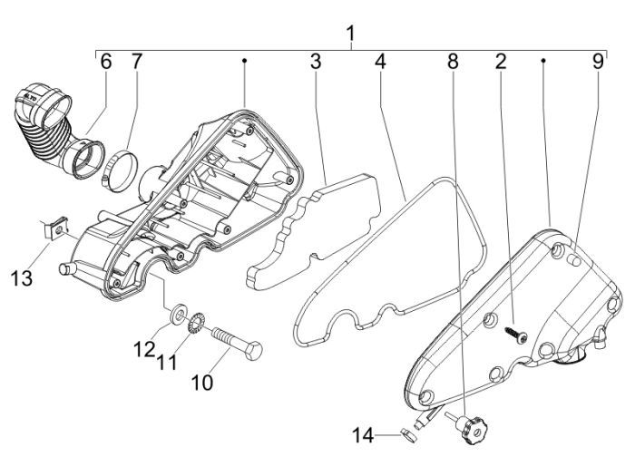 Filtr powietrza Piaggio Fly 4-suwowy