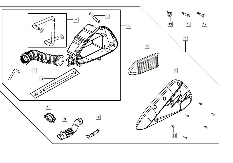 Filtr powietrza AGILITY 16+ 4T 200i Matt Metallic Light Blue