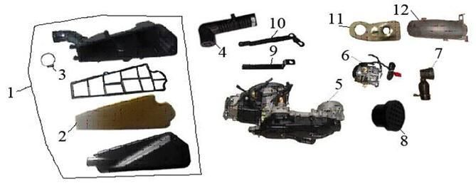 Filtr powietrza AGM LX czarny