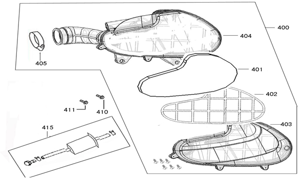 Filtr powietrza AGM Star50 czerwony biały