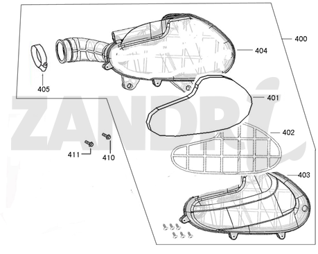 Filtr powietrza Santini Capri biały