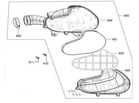 Filtr powietrza BTC Legend matowy antracyt