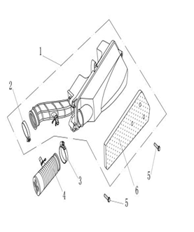 Filtr powietrza China Ape50 biały